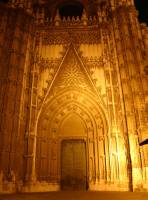 05 Sevilla - Kathedrale Portada Principe abends 